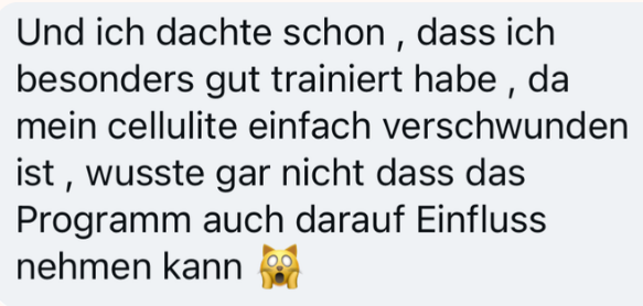 Nachricht einer Klientin