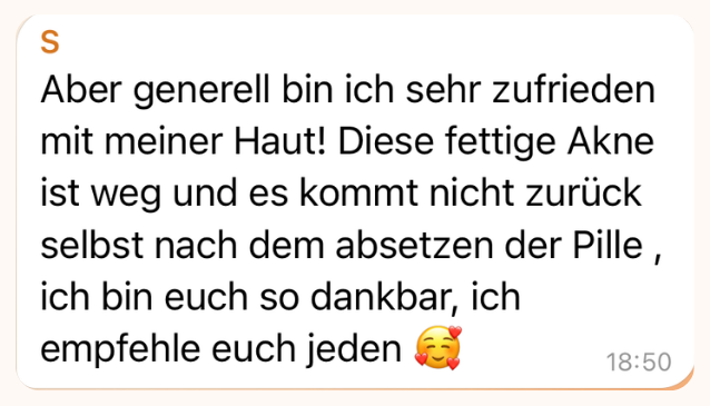 Nachricht einer Klientin