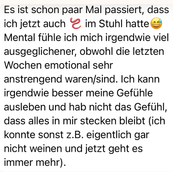 Nachricht einer Klientin
